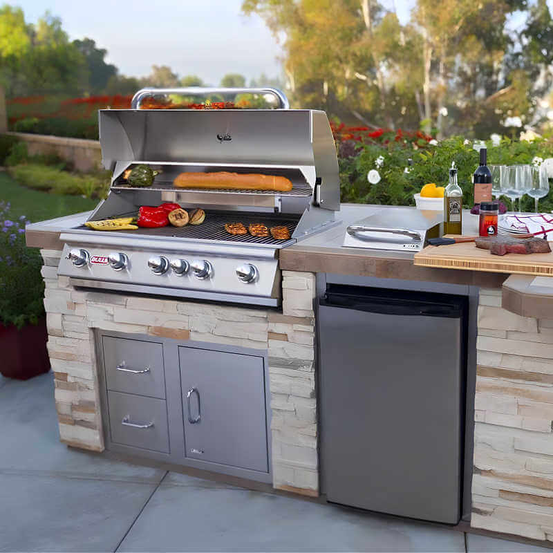 Bull Brahma 38" 5-Burner Built-In Gas Grill with Rotisserie