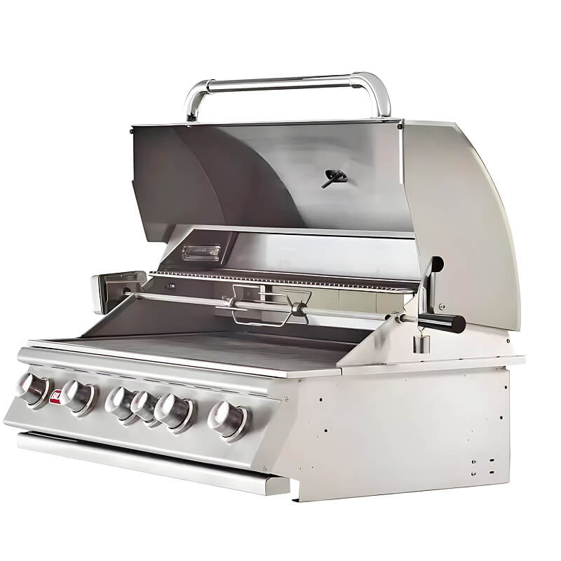 Bull Brahma 38" 5-Burner Built-In Gas Grill with Rotisserie