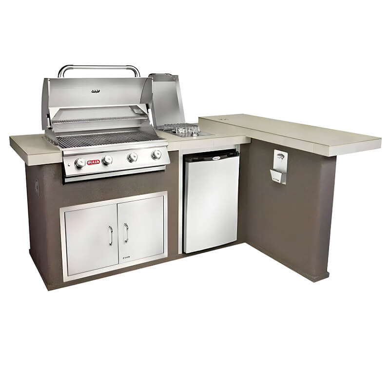 Bull Luxury Q L-Shaped BBQ Grill Island