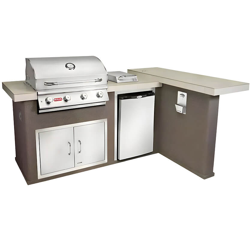 Bull Luxury Q L-Shaped BBQ Grill Island