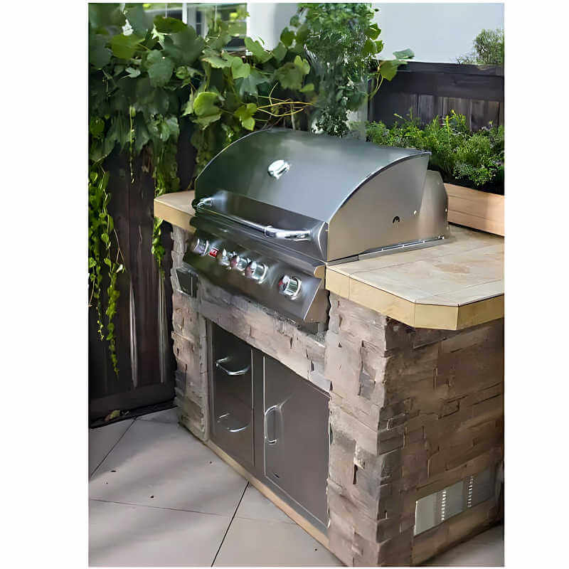 Bull Master Q 5.5-Foot BBQ Grill Island