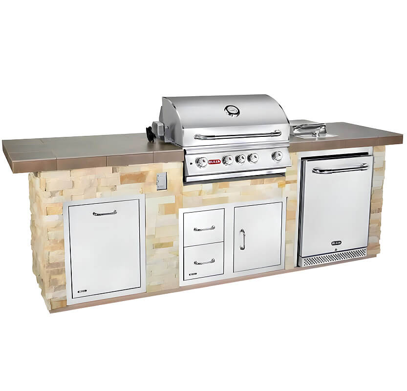 Bull Premier Q 9.5-Foot BBQ Grill Island