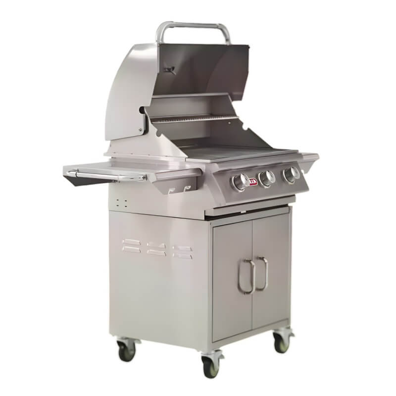 Bull Steer 25" 3-Burner Stainless Steel Freestanding Gas Grill