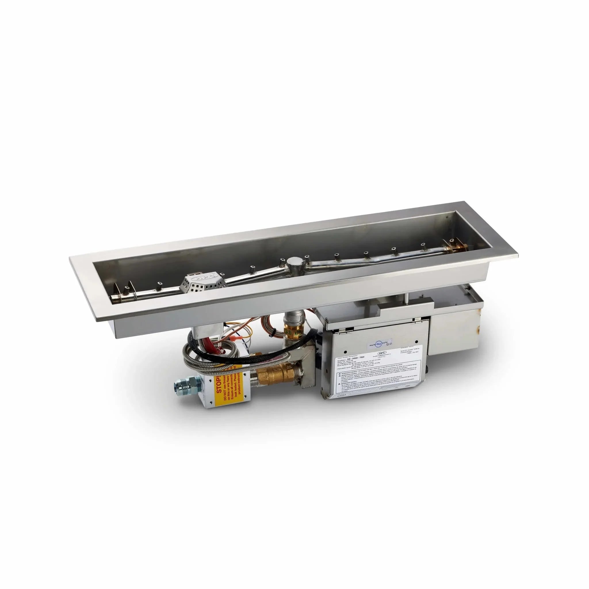 HPC Fire Linear Trough Torpedo Fire Pit Kit (On/Off Electronic Ignition)