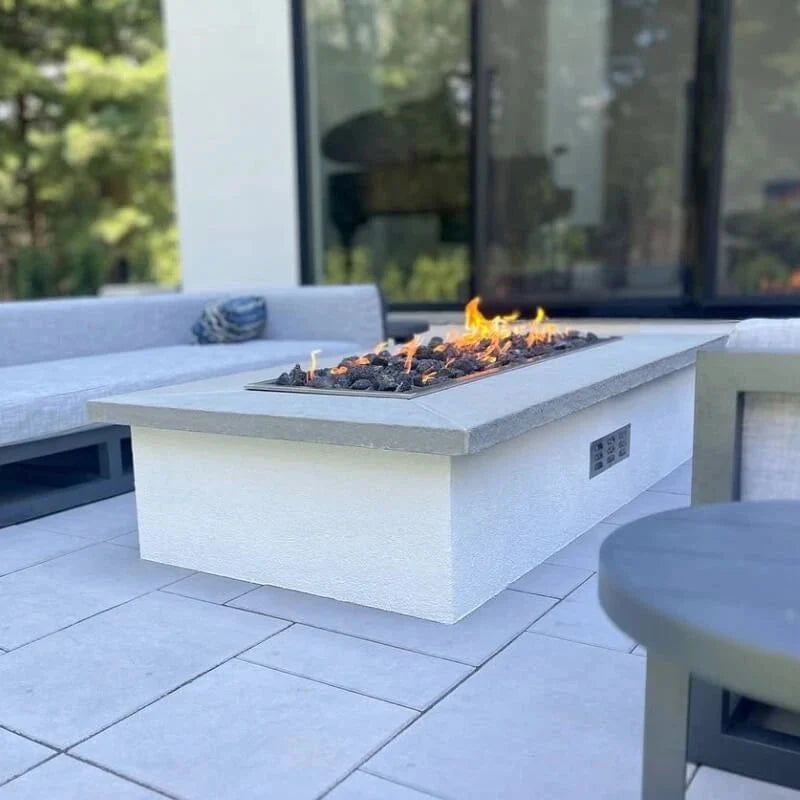HPC Fire Rectangle Torpedo Drop-In Fire Pit Kit (Hi/Lo Electronic Ignition)