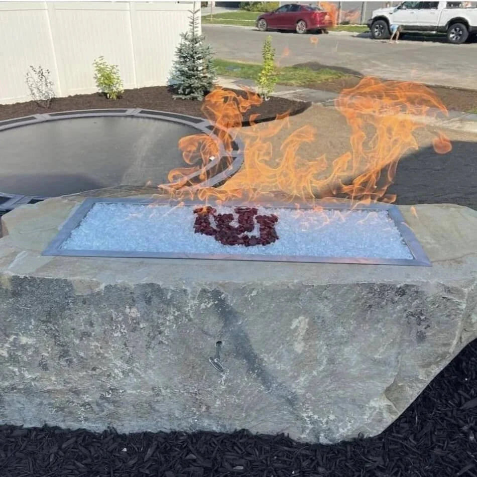 HPC Fire Rectangle Torpedo Drop-In Fire Pit Kit (Hi/Lo Electronic Ignition)