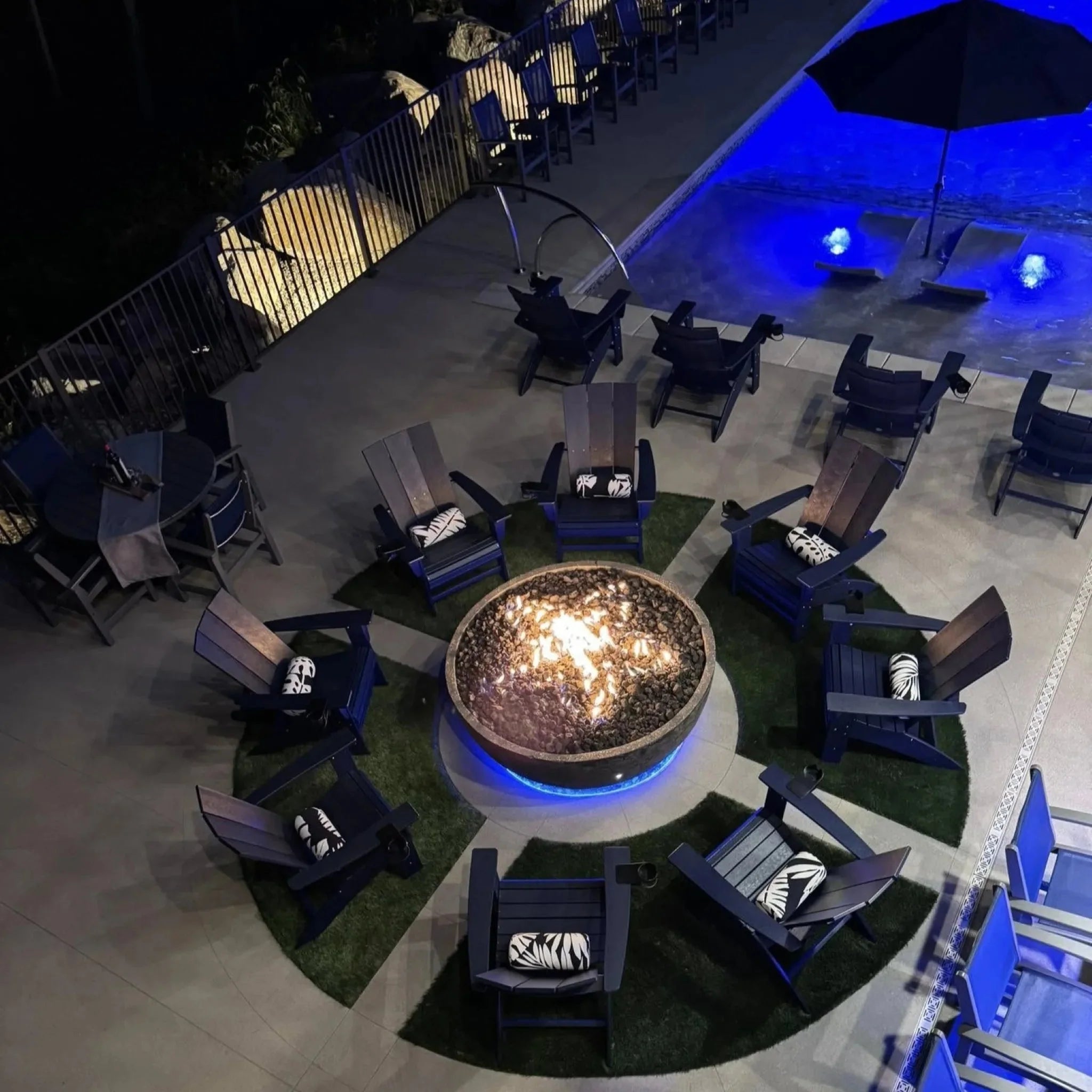 HPC Fire Round Flat Fire Pit Burner Kit (Hi/Lo Electronic Ignition)