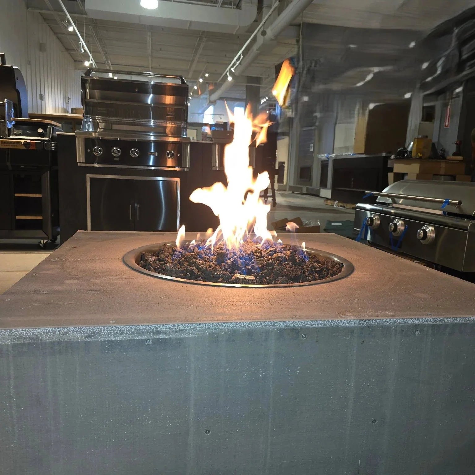 Round Drop-In Hi/Lo Electronic Ignition Fire Pit Burner Kit by HPC Fire