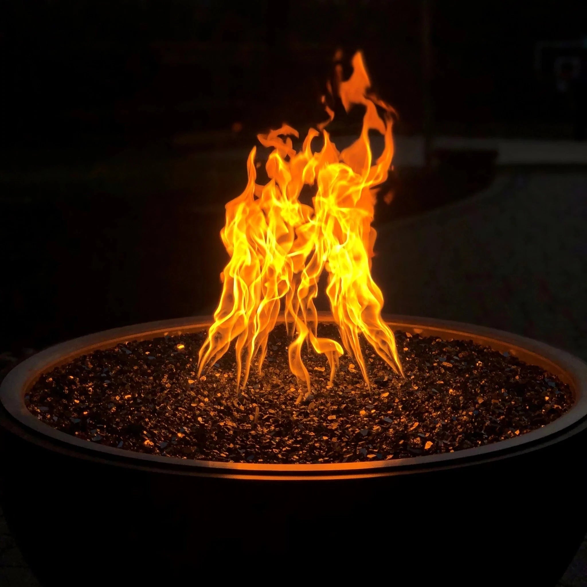 HPC Fire Round Torpedo Drop-In Fire Pit Burner Kit (On/Off Electronic Ignition)