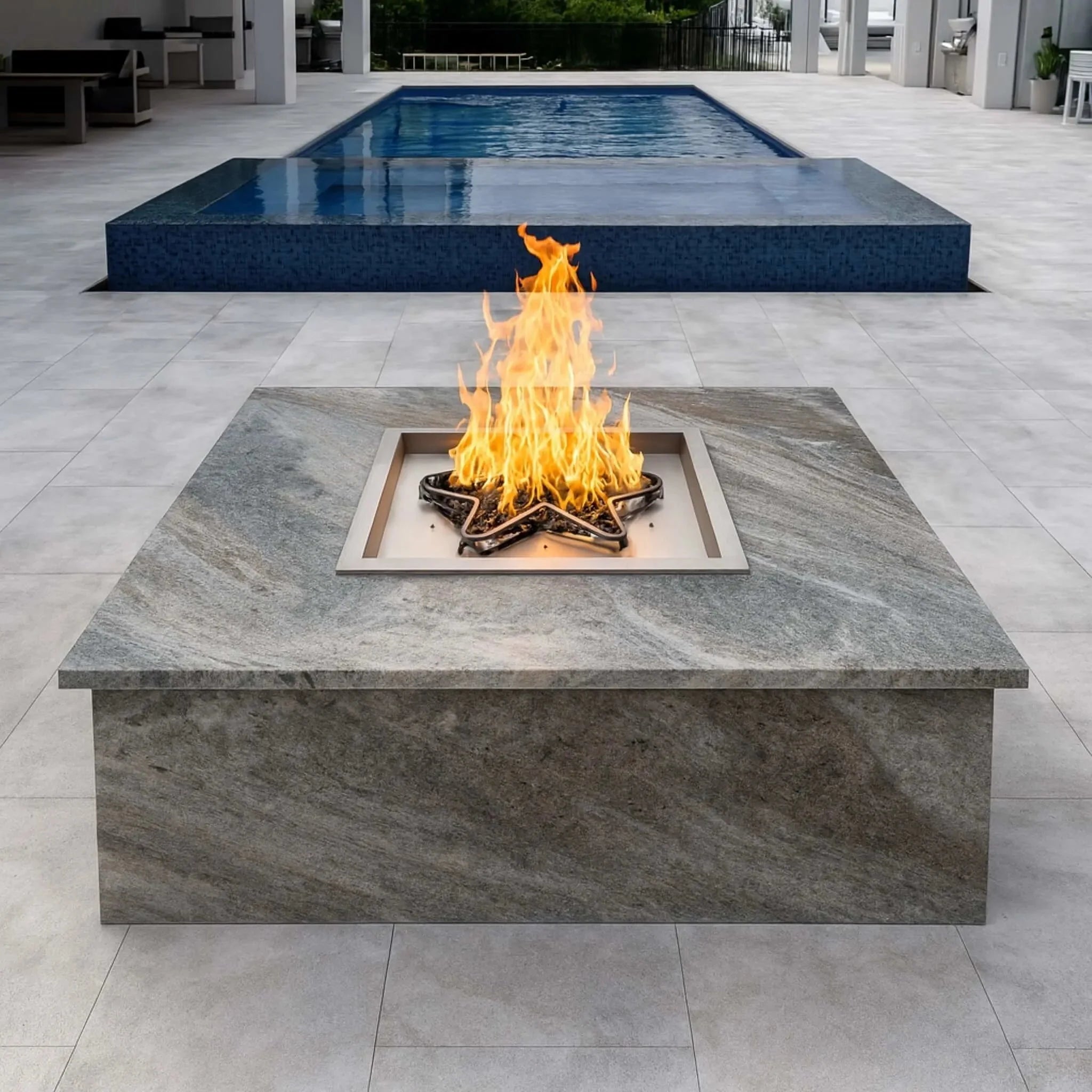 HPC Fire Square Torpedo Drop-In Fire Pit Kit (Hi/Lo Electronic Ignition)