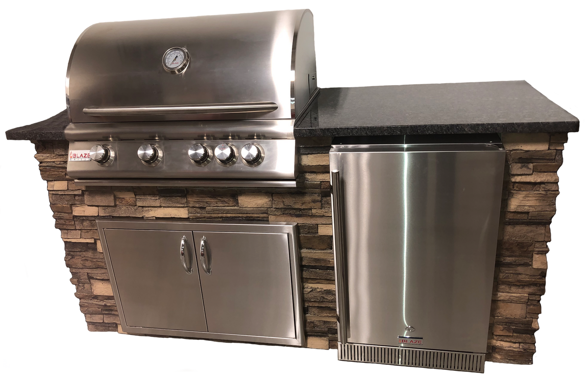 6' TRAD/ LTE GRILL ISLAND W/FRIDGE