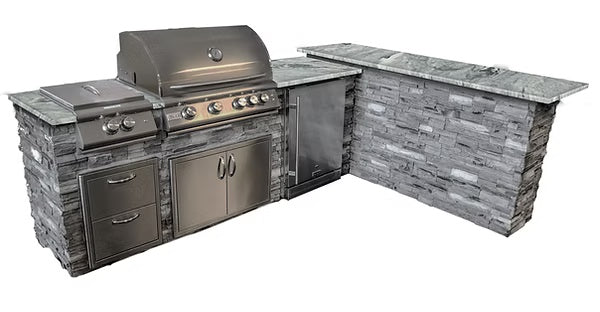 6' TRAD/ LTE GRILL ISLAND W/FRIDGE
