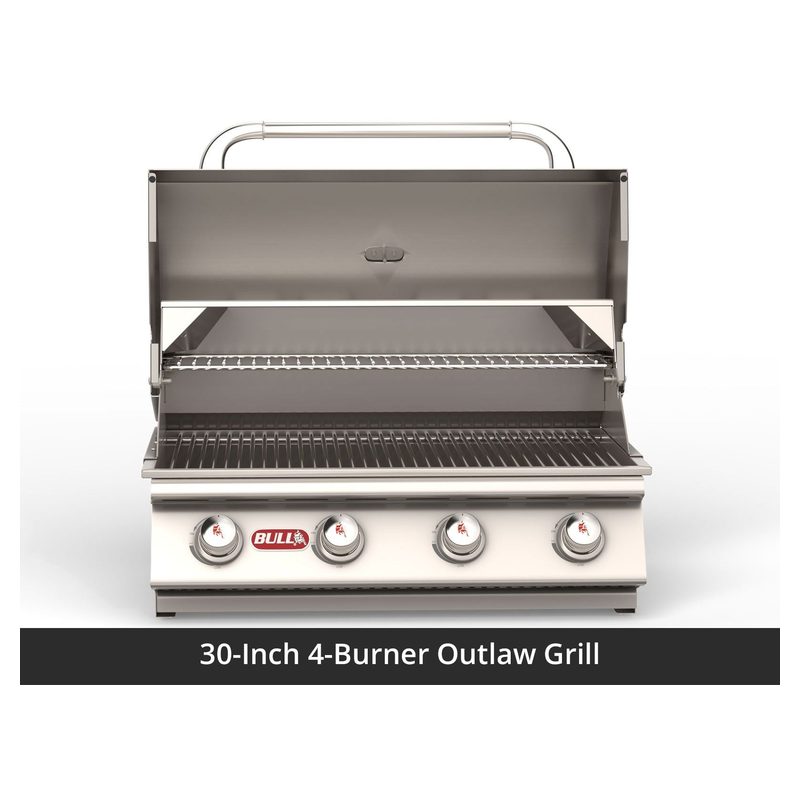 Bull 75-Inch Power Q Grill Island (Charcoal Base / White Granite Countertop)