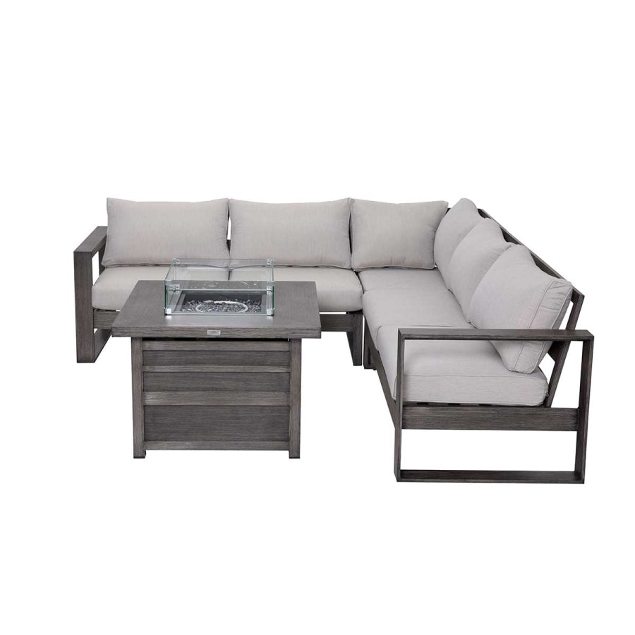 Walsh 4-Piece Aluminum Firepit Sofa Set
