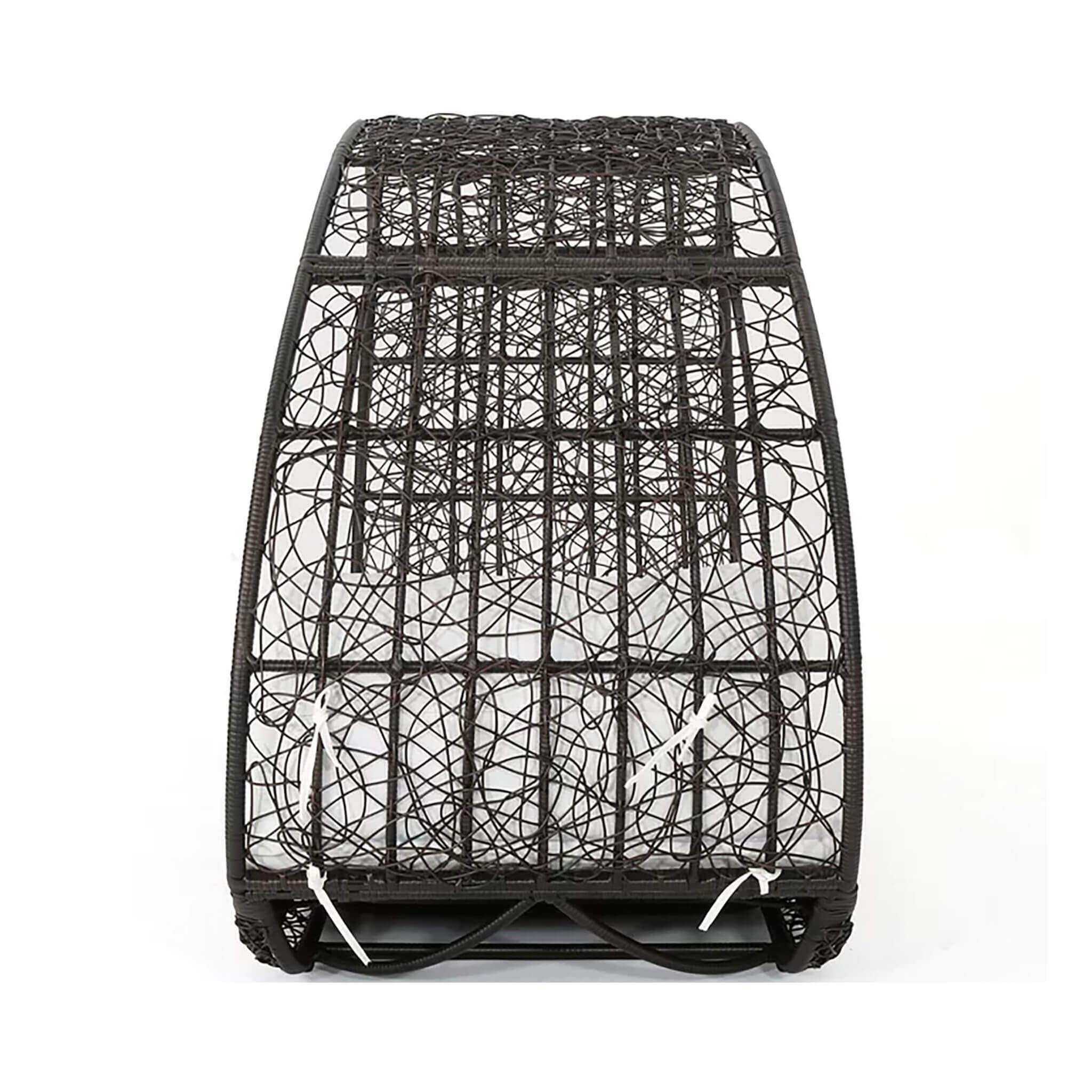 Alora 2-Person Outdoor Wicker Daybed with Aluminum Frame and Cushions
