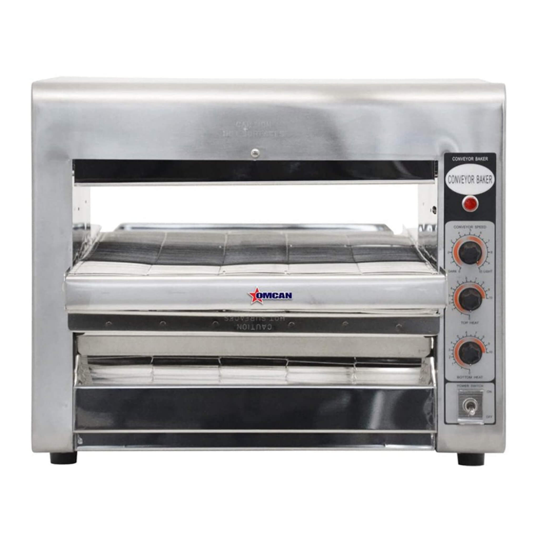 Omcan Commercial Stainless Steel Countertop Conveyor Pizza Oven, 3600W