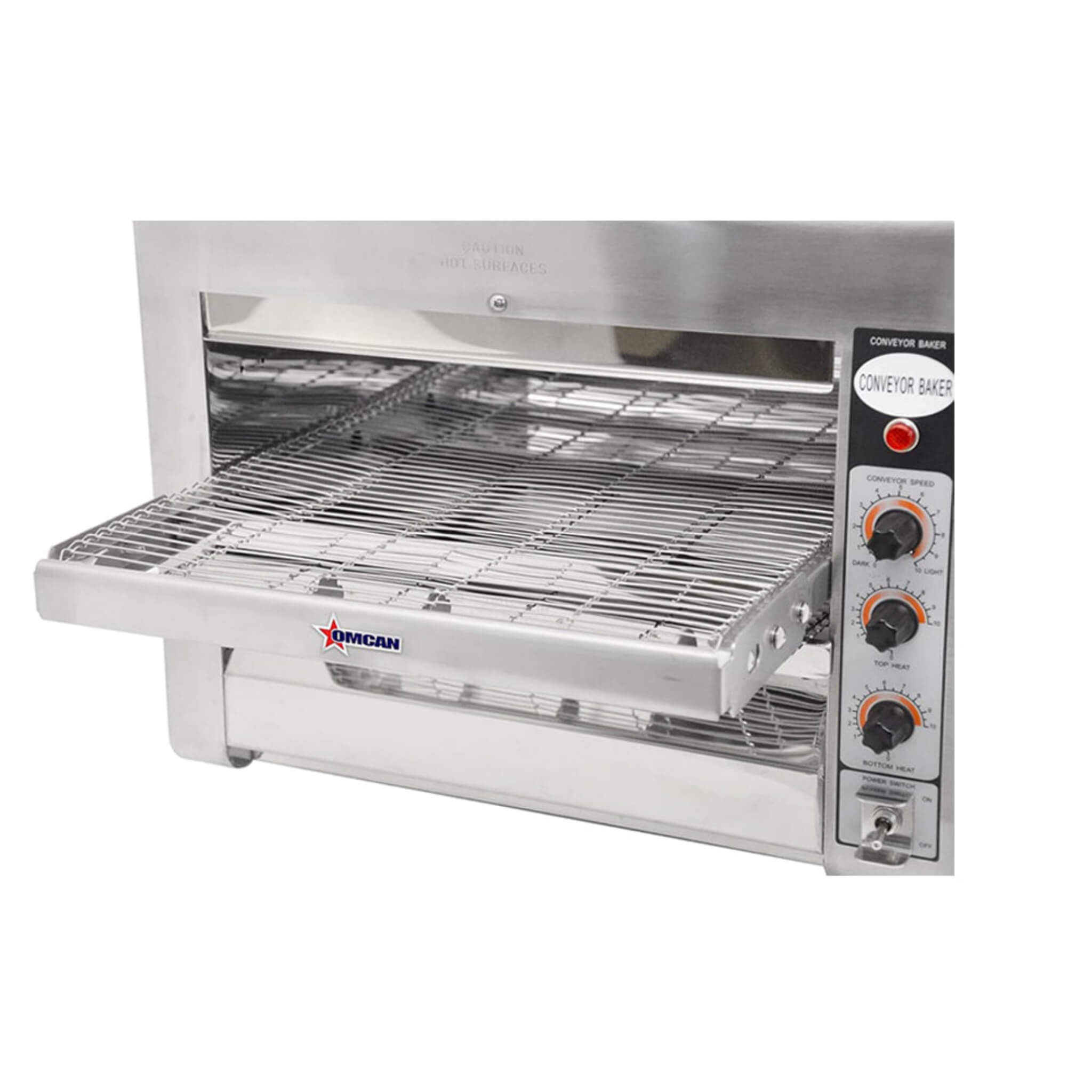 Omcan Commercial Stainless Steel Countertop Conveyor Pizza Oven, 3600W