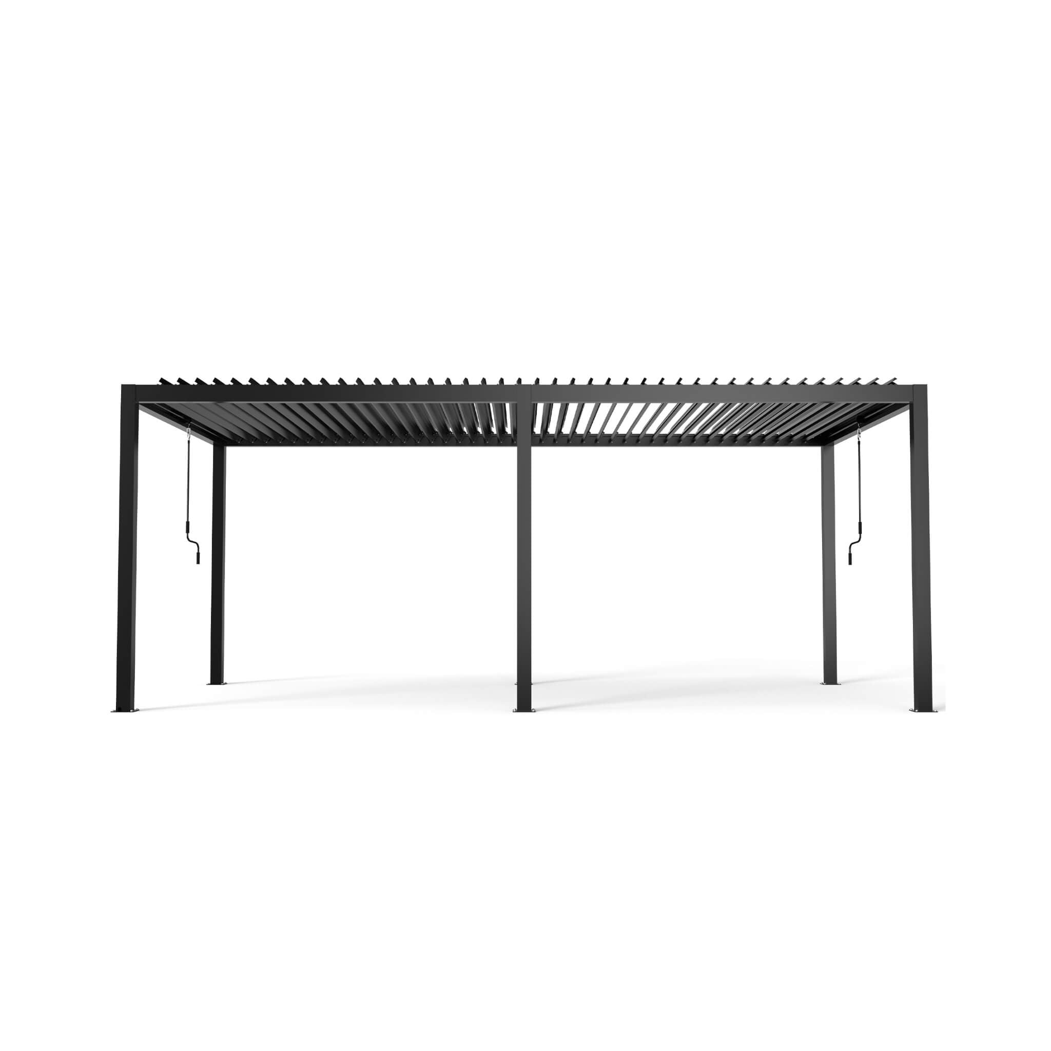 Alora 10 x 19 ft Outdoor Pergola with Aluminum Frame and Steel Louvers