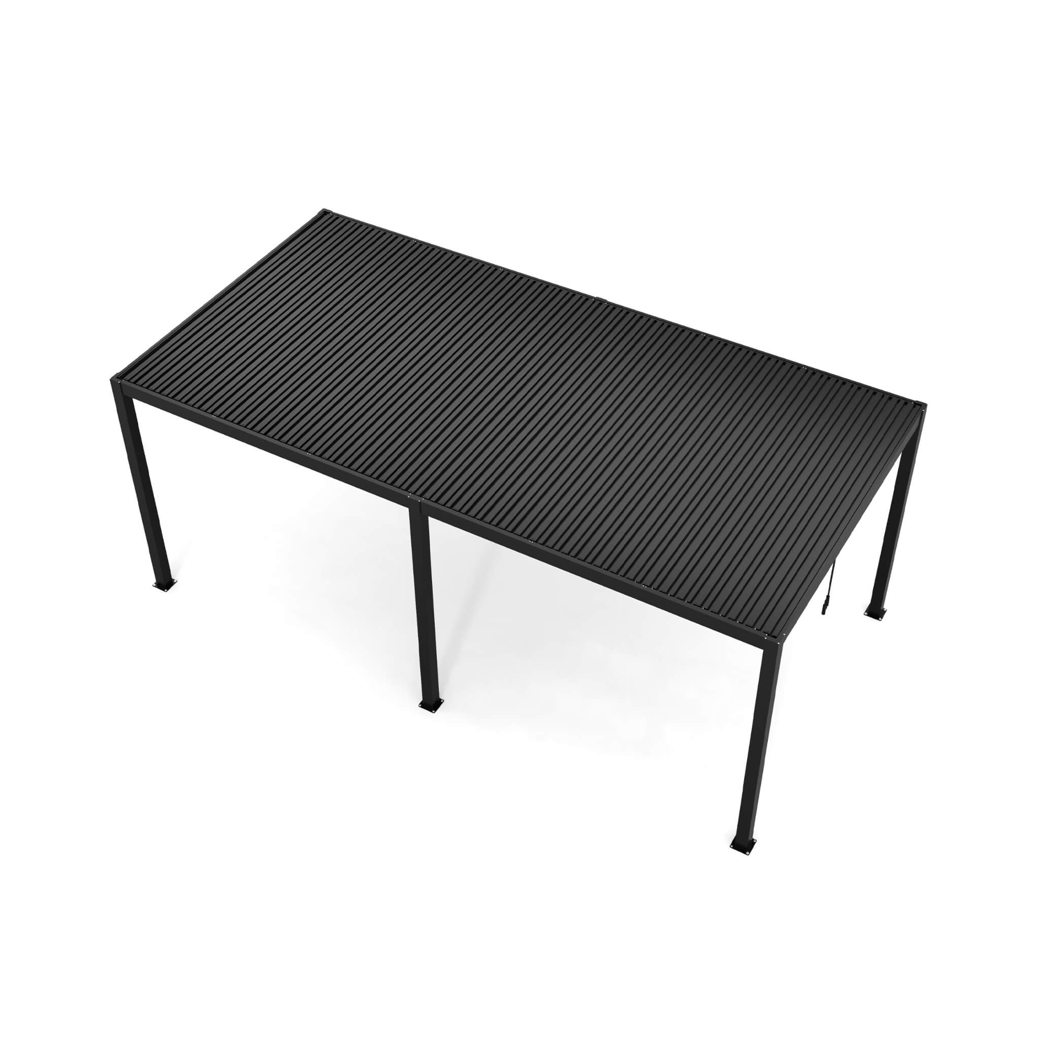 Alora 10 x 19 ft Outdoor Pergola with Aluminum Frame and Steel Louvers