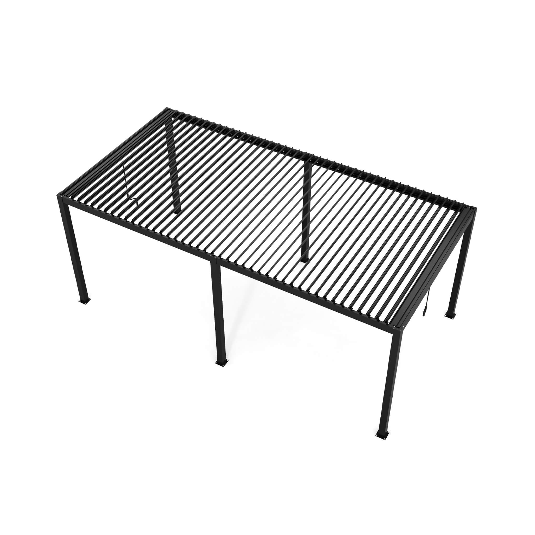 Alora 10 x 19 ft Outdoor Pergola with Aluminum Frame and Steel Louvers