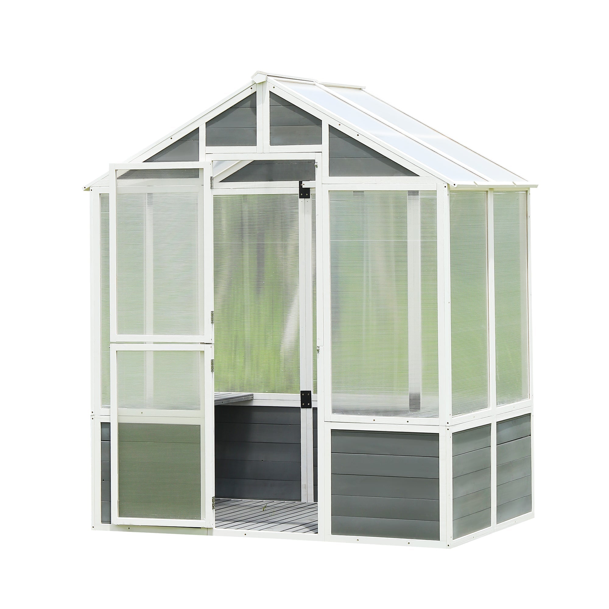 Wooden Greenhouse Polycarbonate Garden Shed for Plants