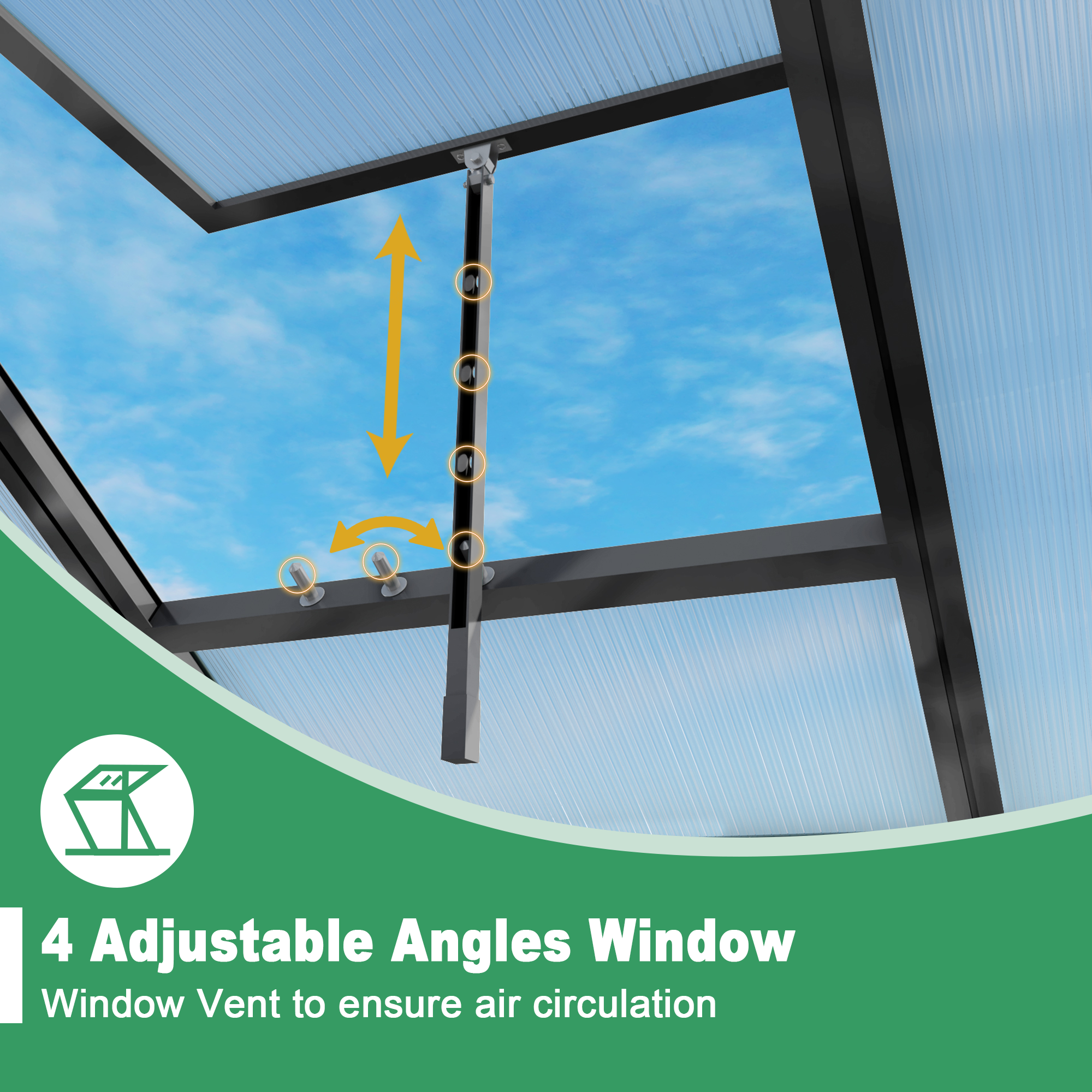 6x10FT Walk-in Outdoor Greenhouse