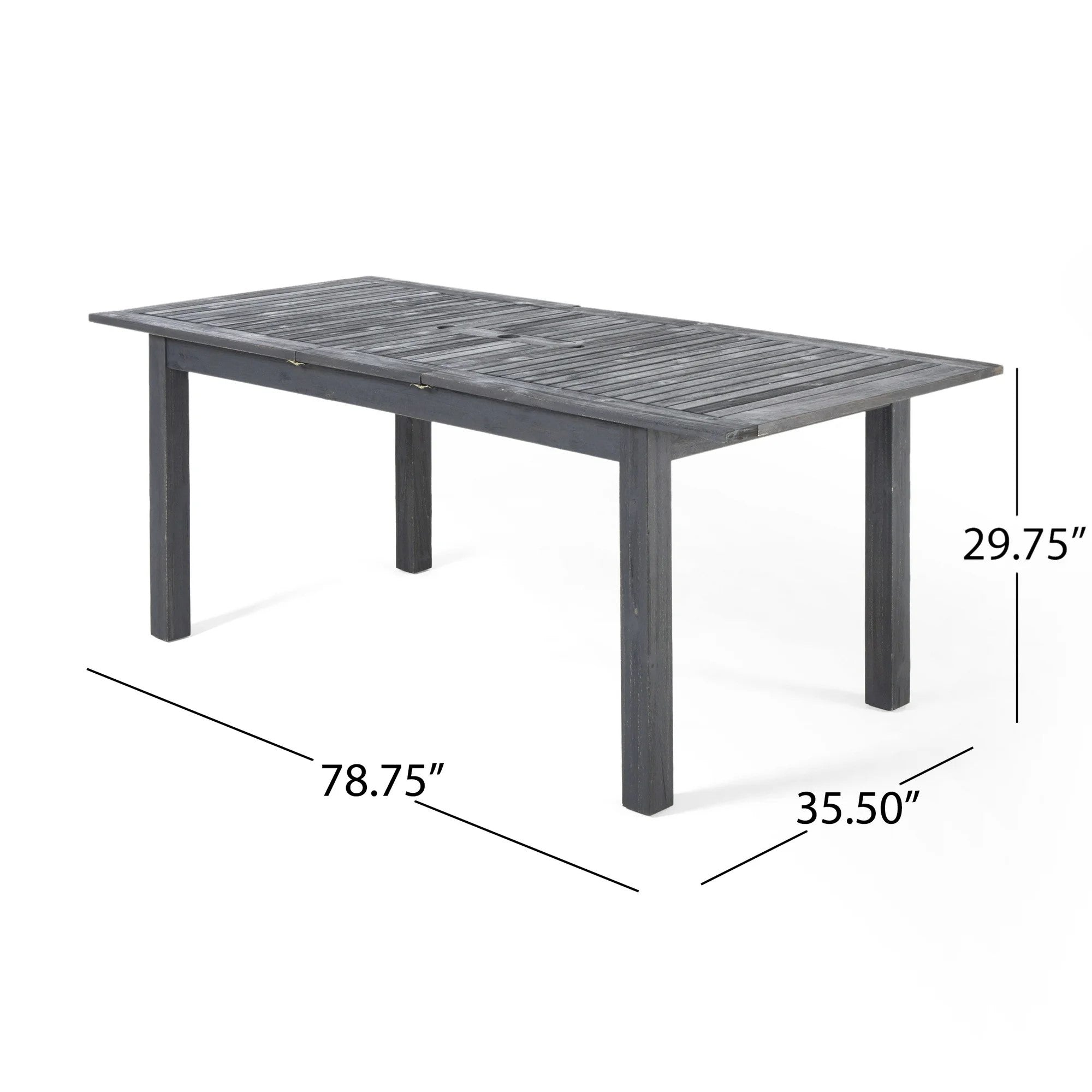 9-Piece Outdoor Dining Set, Extendable Acacia Wood Patio Table