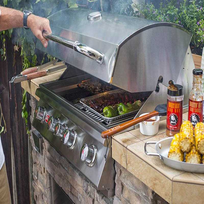 Bull Angus 30" 4-Burner Built-In Gas Grill with Rotisserie