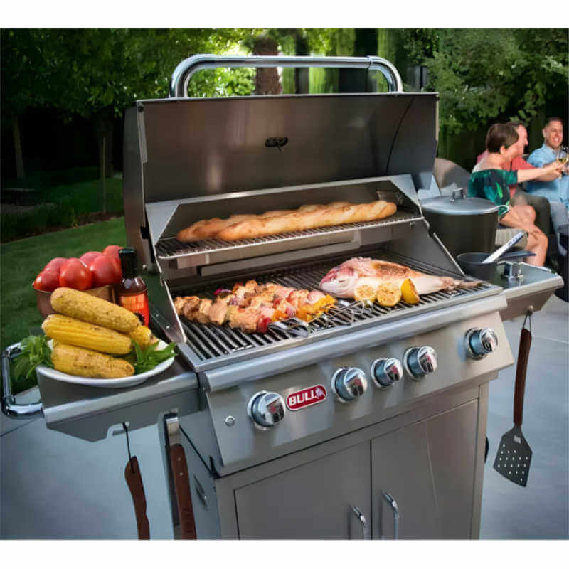 Bull Angus 30" 4-Burner Freestanding Gas Grill with Rotisserie