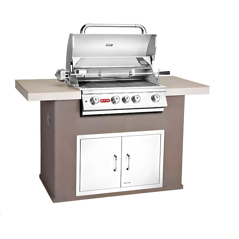 Bull Master Q 5.5-Foot BBQ Grill Island