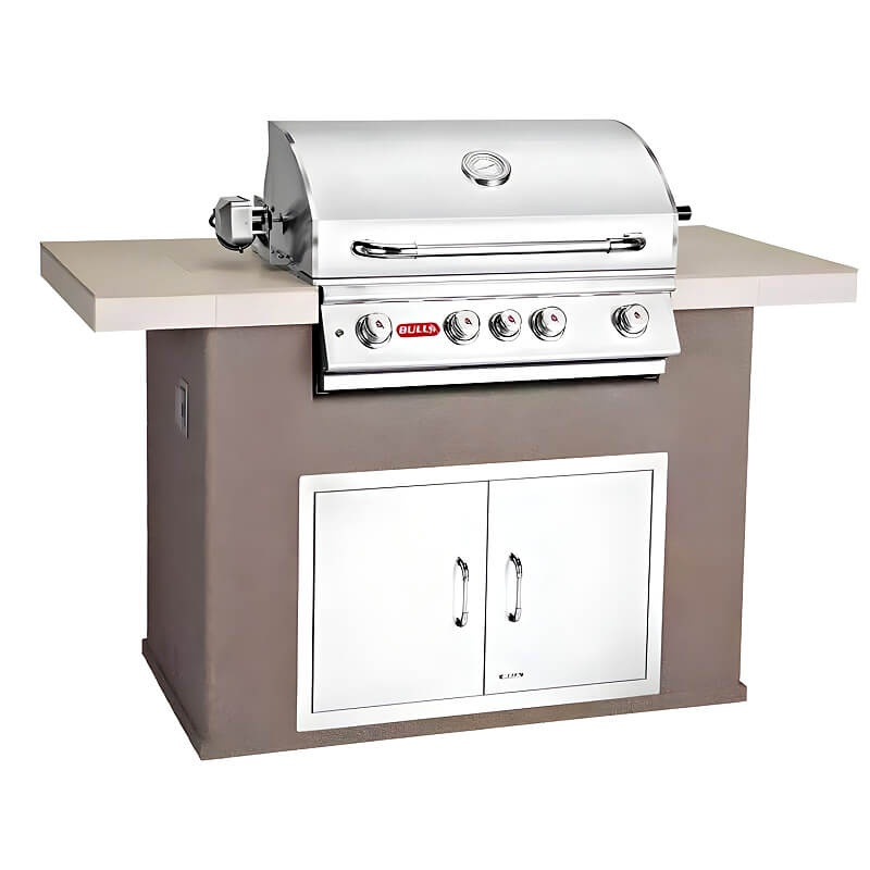 Bull Master Q 5.5-Foot BBQ Grill Island