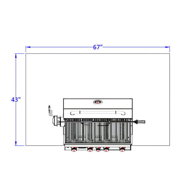 Bull Master Q 5.5-Foot BBQ Grill Island