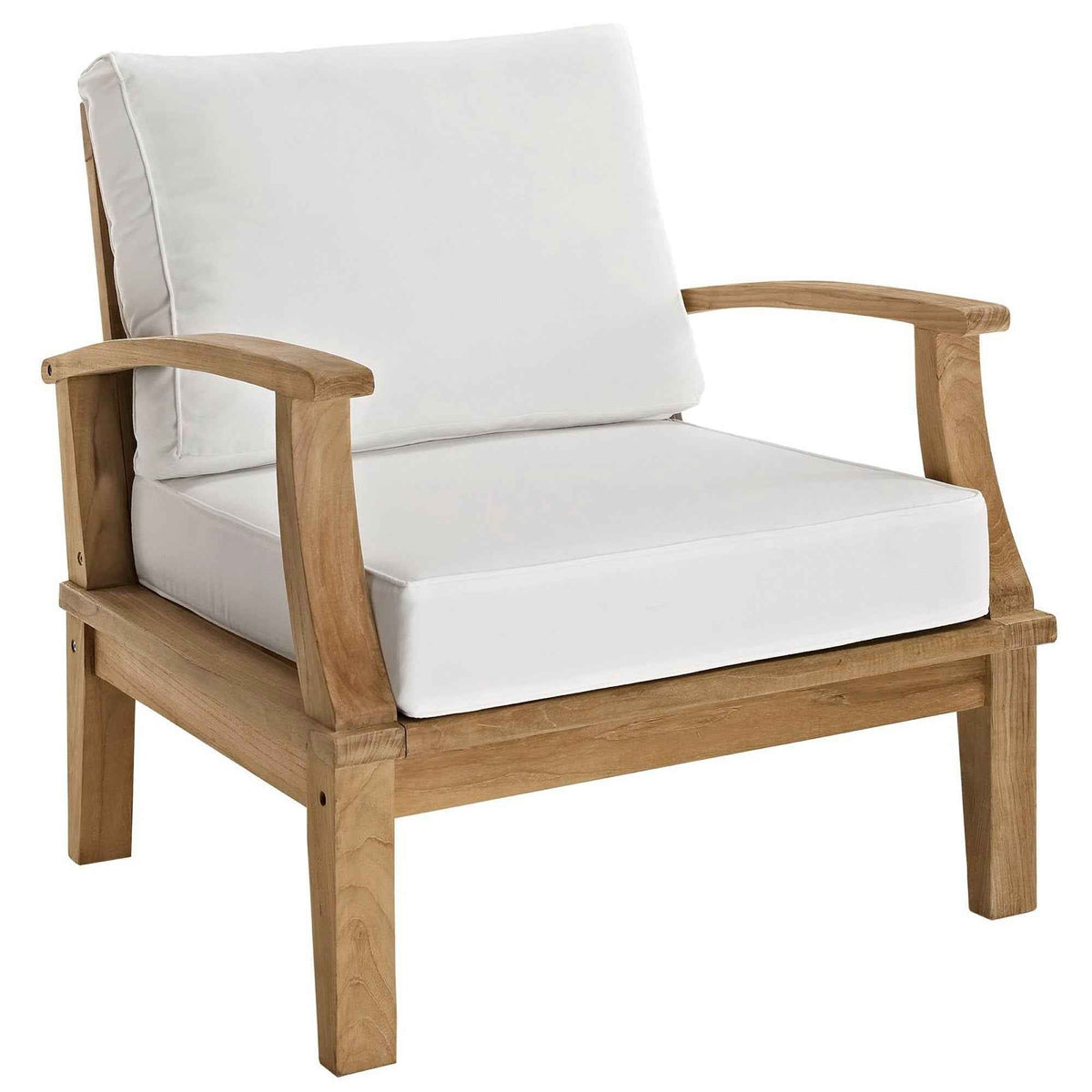 Patio Elegance Marina Teak Outdoor Seating Set - 10-Piece Modway Collection