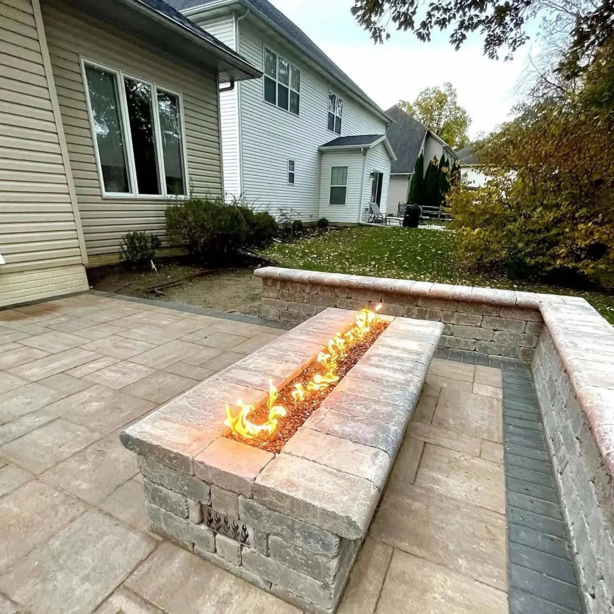 HPC Fire Linear Torpedo Flat Fire Pit Kit (Hi/Lo Electronic Ignition)