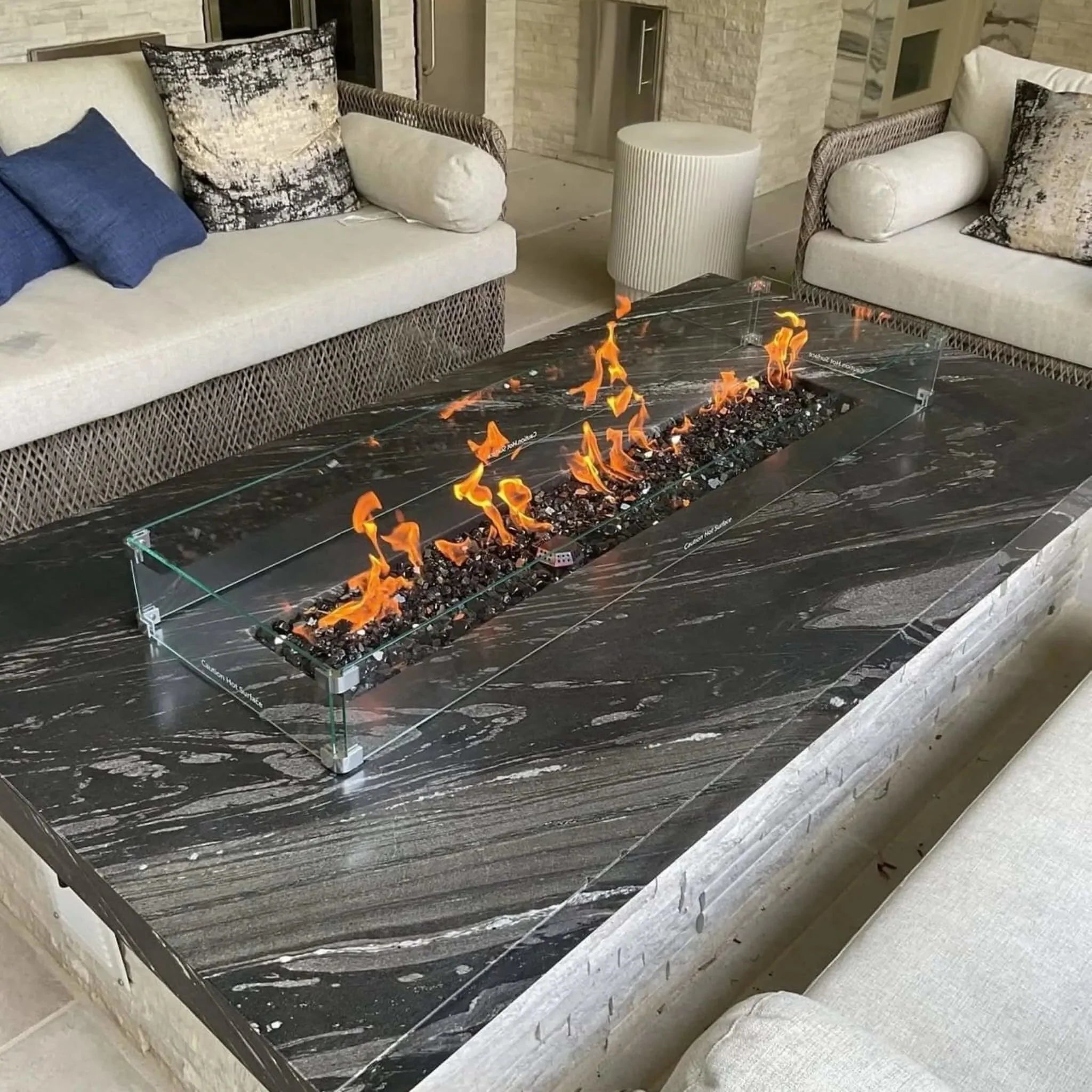 HPC Fire Linear Torpedo Flat Fire Pit Kit (Hi/Lo Electronic Ignition)