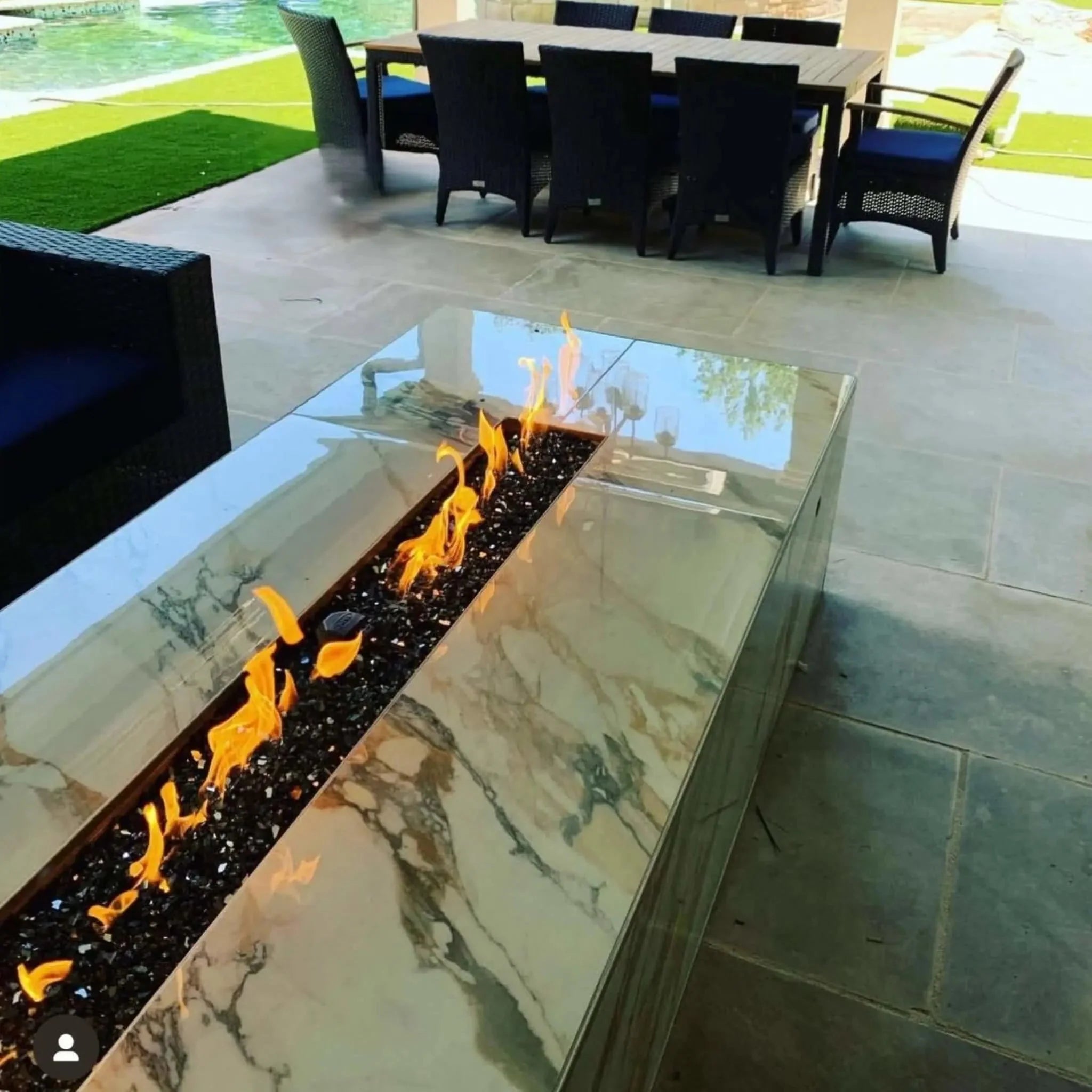 HPC Fire Linear Torpedo Flat Fire Pit Kit (Hi/Lo Electronic Ignition)