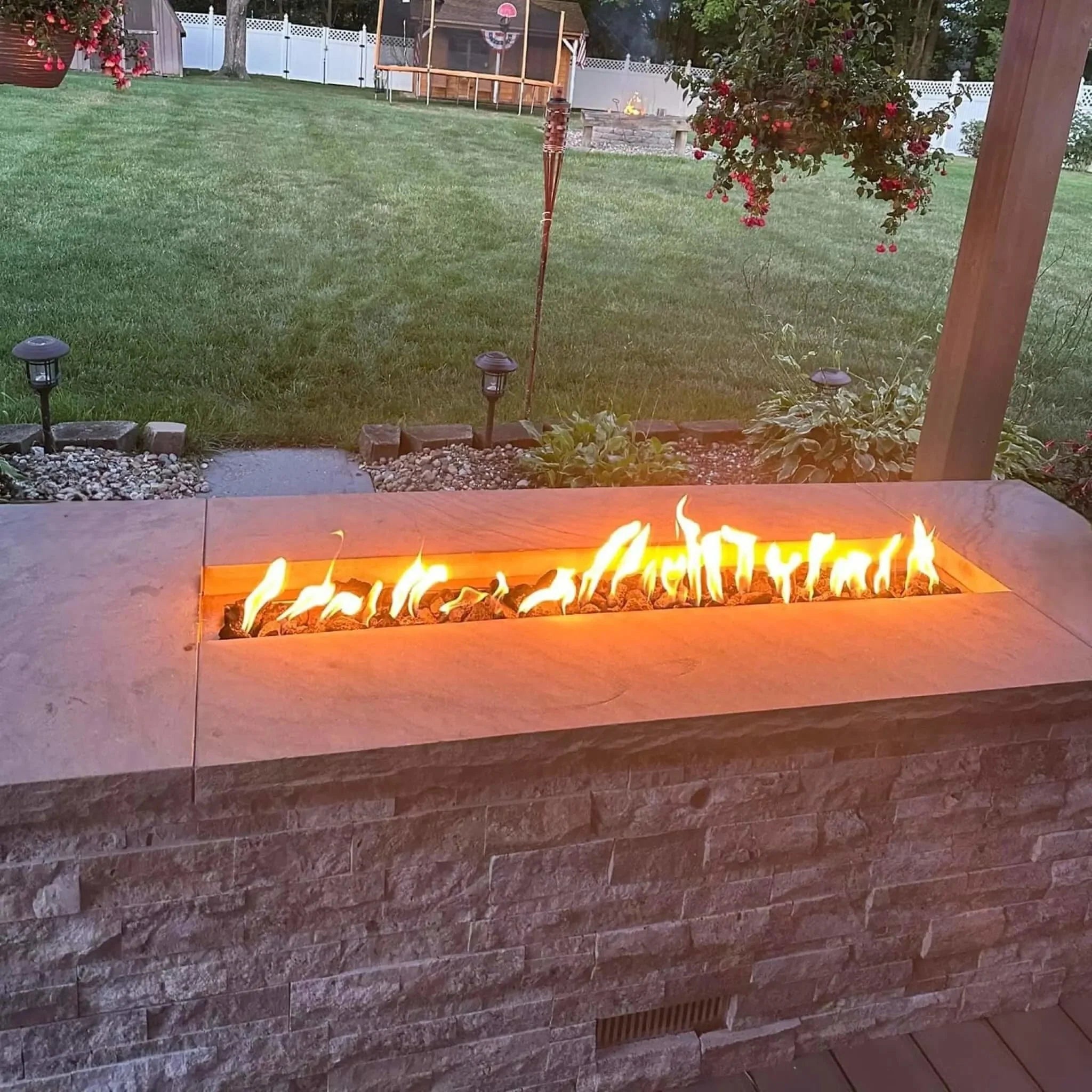 HPC Fire Linear Trough Torpedo Fire Pit Kit (On/Off Electronic Ignition)