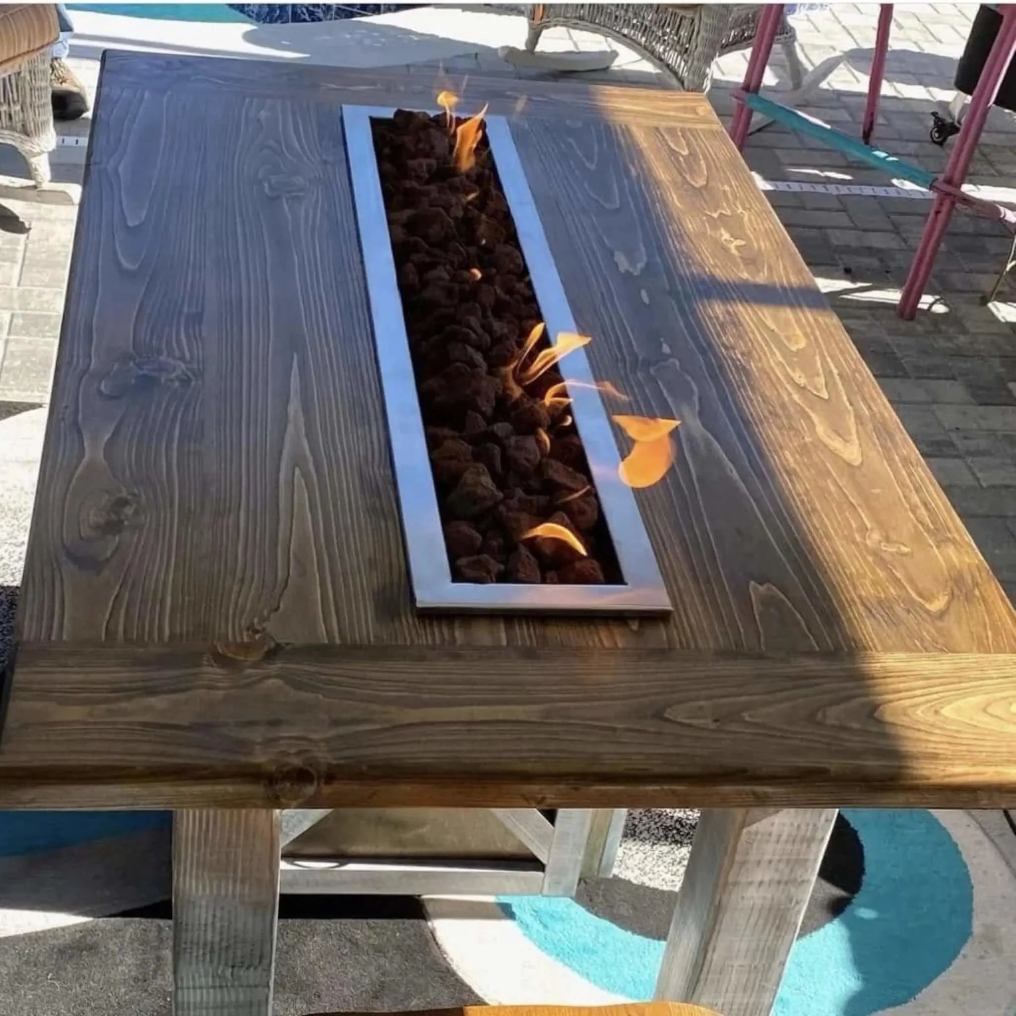 HPC Fire Linear Trough Torpedo Fire Pit Kit (On/Off Electronic Ignition)