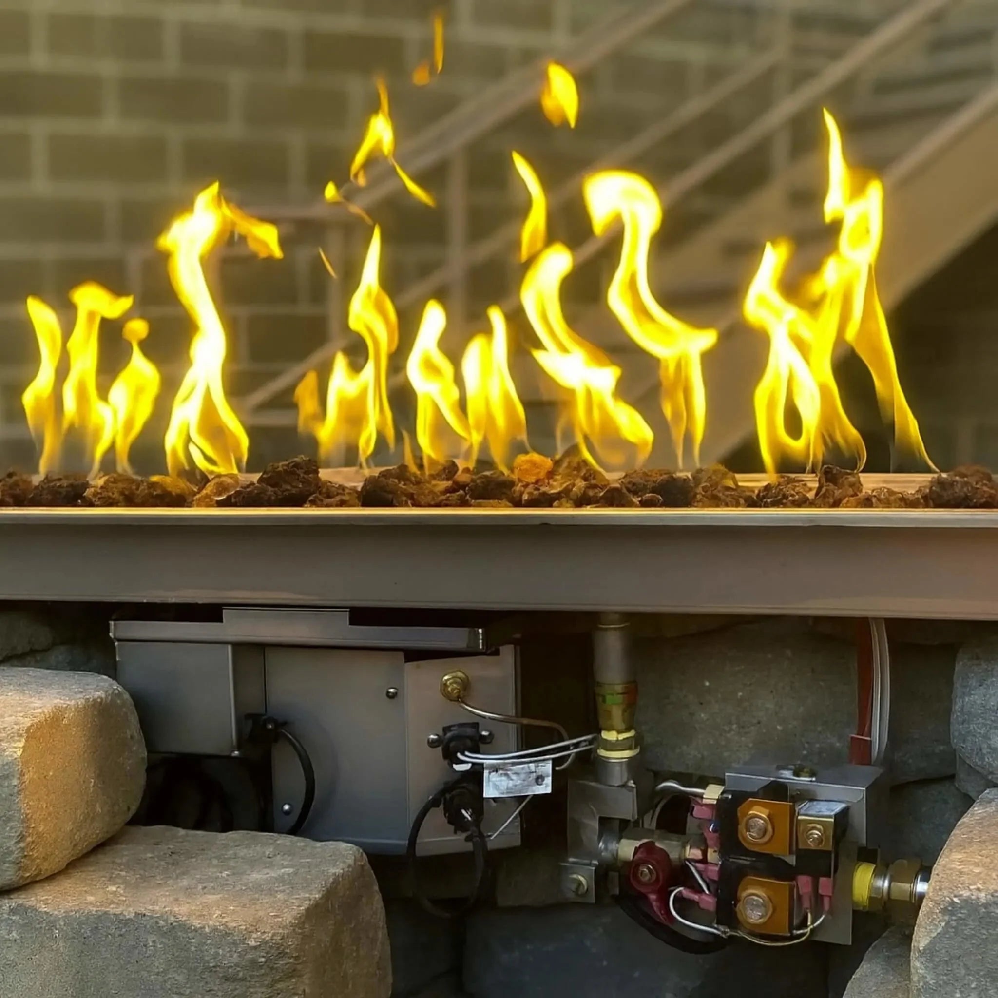 HPC Fire Linear Trough Torpedo Fire Pit Kit (On/Off Electronic Ignition)
