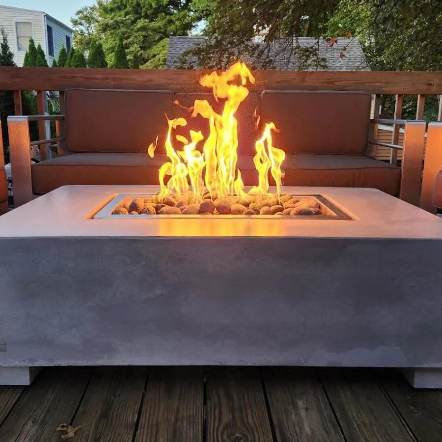 HPC Fire Rectangle Torpedo Drop-In Fire Pit Kit (On/Off Electronic Ignition)