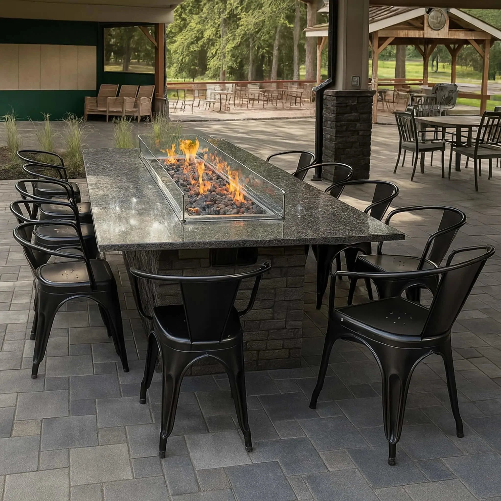 HPC Fire Rectangle Torpedo Drop-In Fire Pit Kit (Hi/Lo Electronic Ignition)