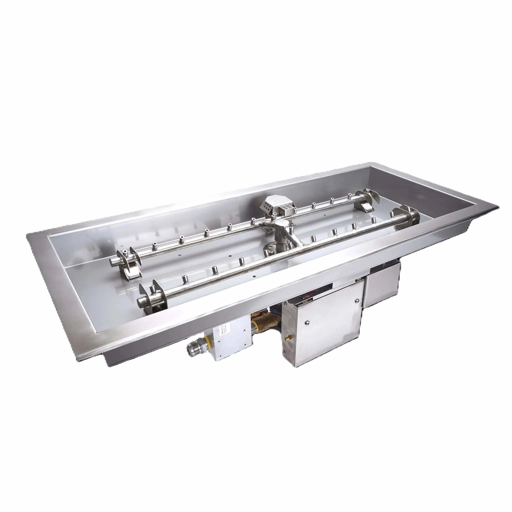 HPC Fire Rectangle Torpedo Drop-In Fire Pit Kit (On/Off Electronic Ignition)