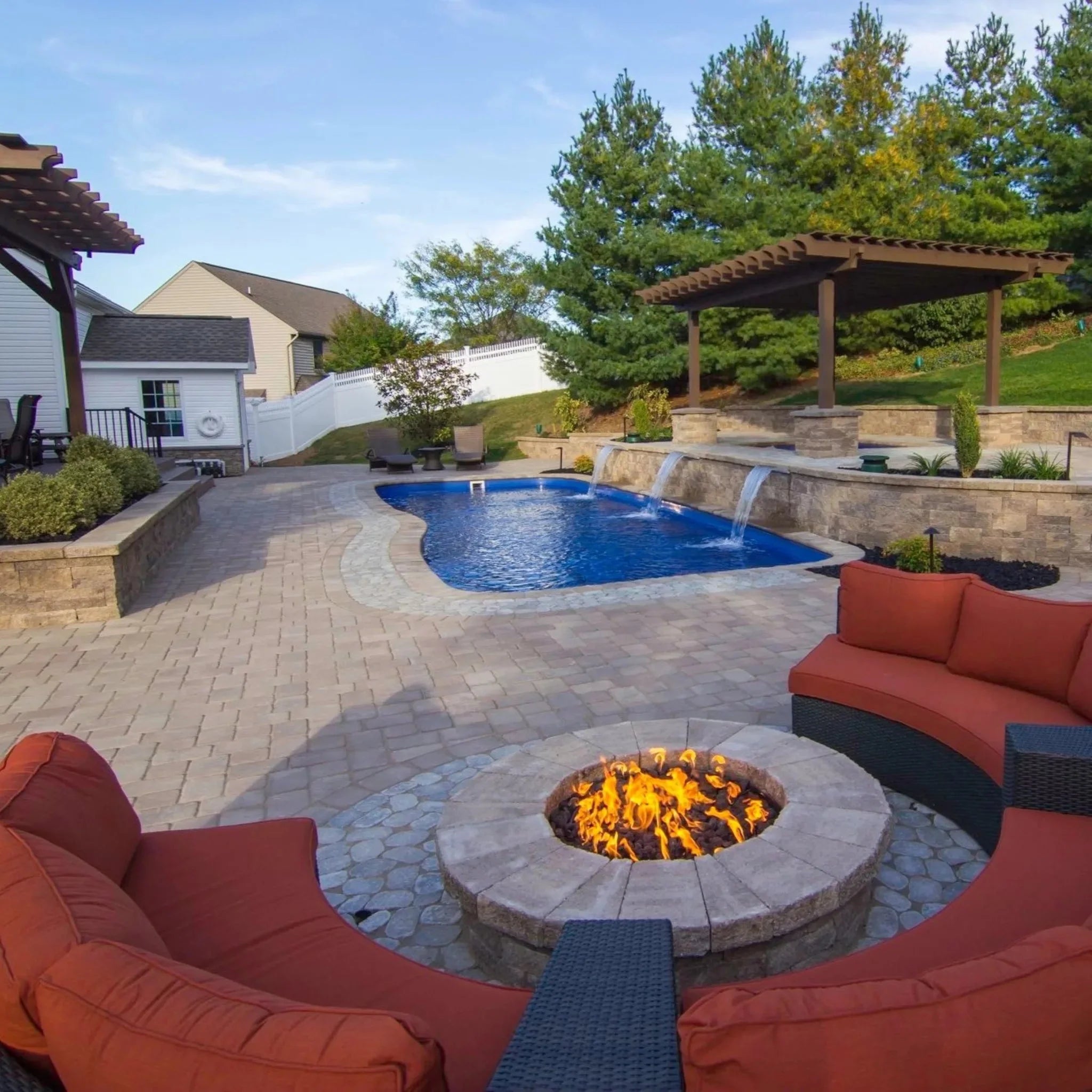 HPC Fire Round Flat Fire Pit Burner Kit (On/Off Electronic Ignition)