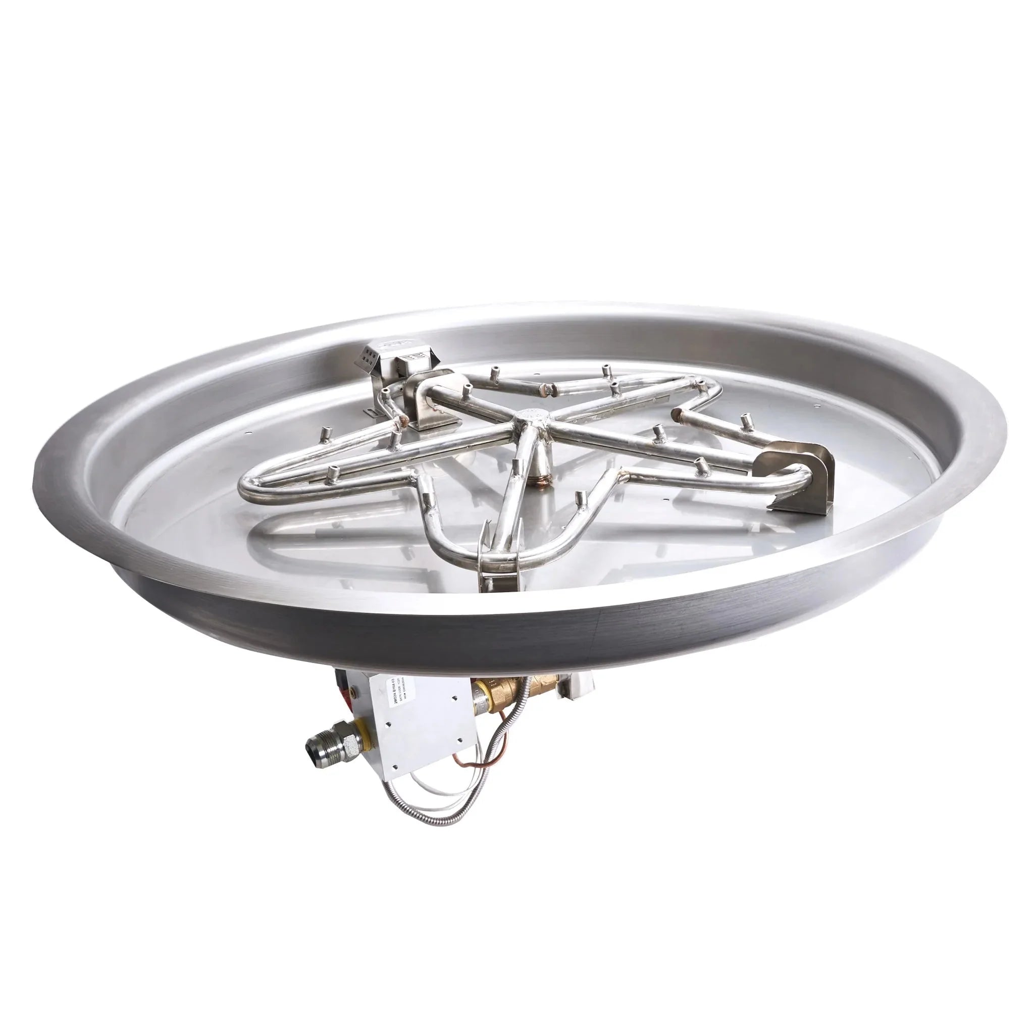 HPC Fire Round Torpedo Drop-In Fire Pit Burner Kit (On/Off Electronic Ignition)