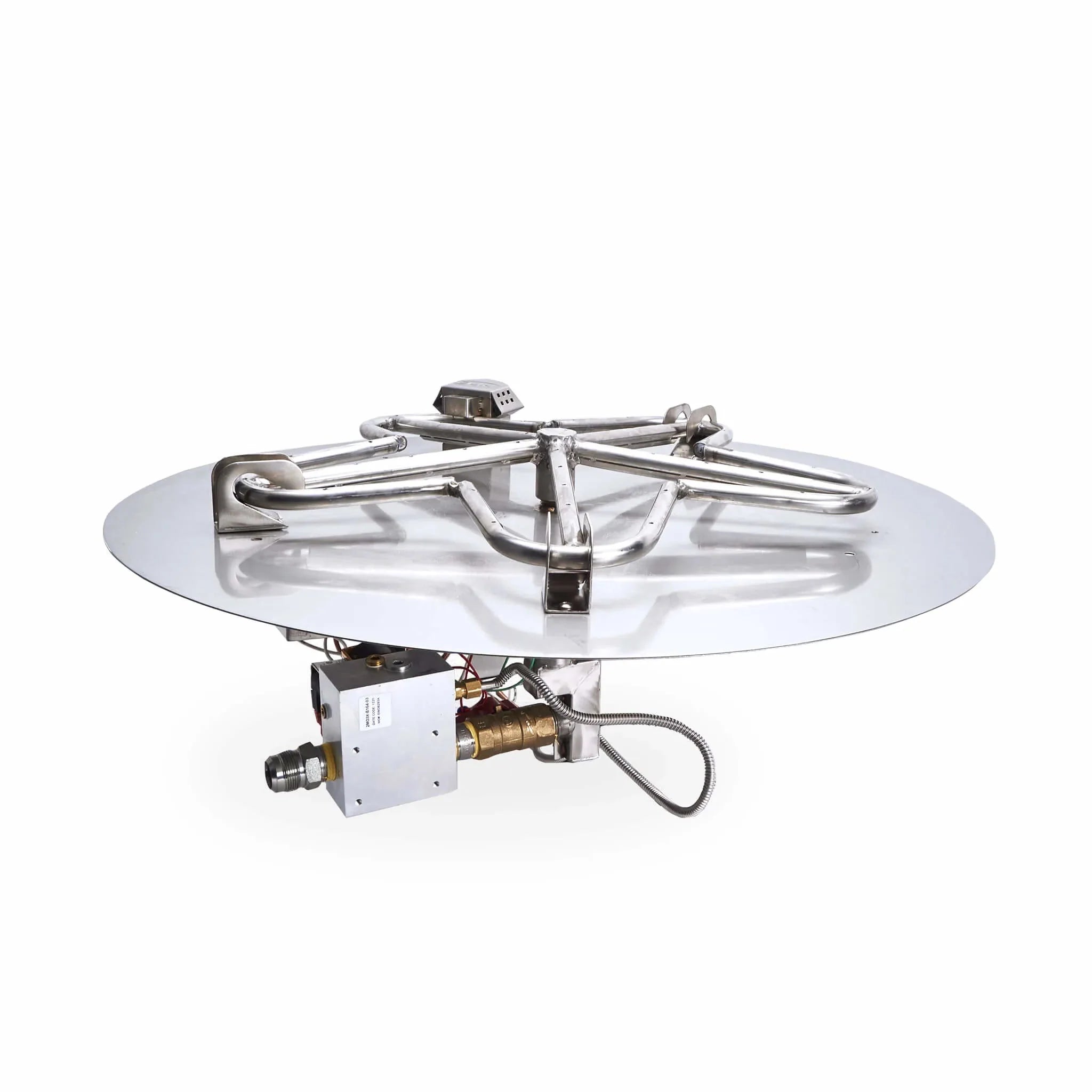 HPC Fire Round Flat Fire Pit Burner Kit (On/Off Electronic Ignition)
