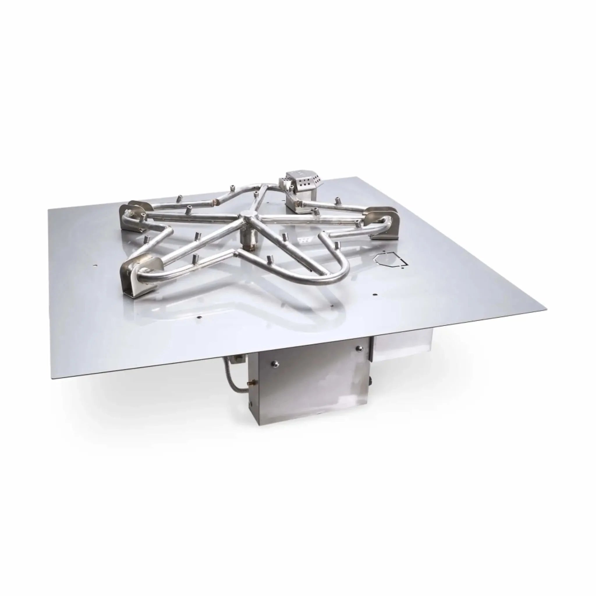 HPC Fire Square Flat Torpedo Fire Pit Burner Kit (On/Off Electronic Ignition)