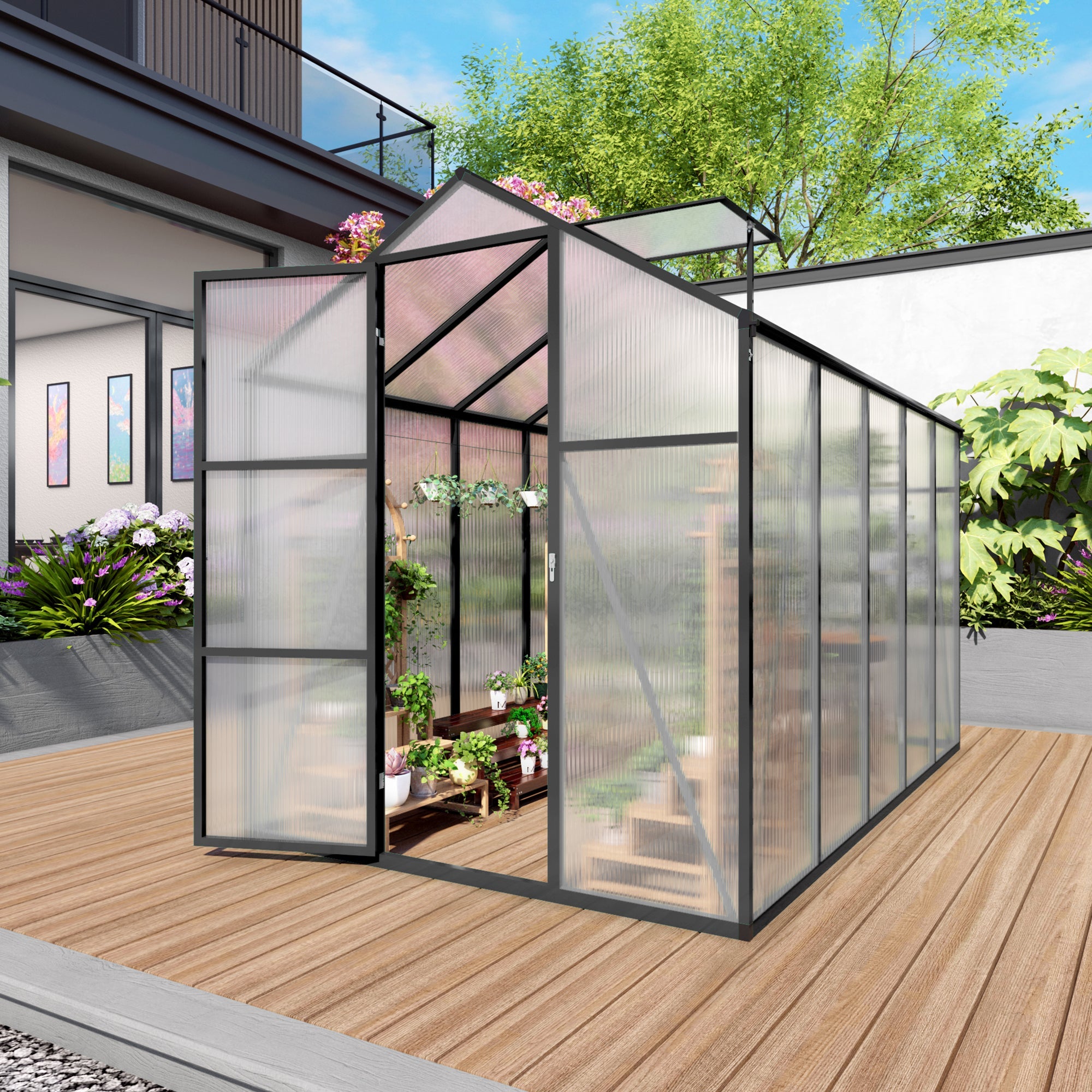 6x10FT Walk-in Outdoor Greenhouse