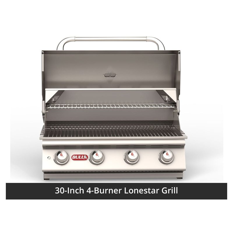 Bull 75-Inch Power Q Grill Island (Charcoal Base / White Granite Countertop)