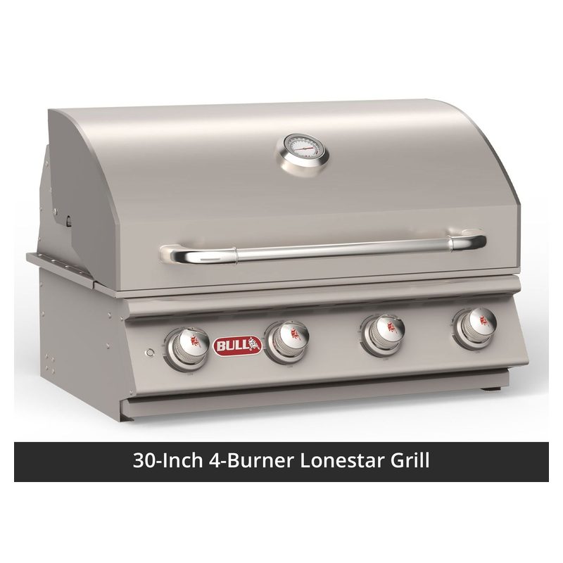 Bull 75-Inch Power Q Grill Island (Charcoal Base / White Granite Countertop)