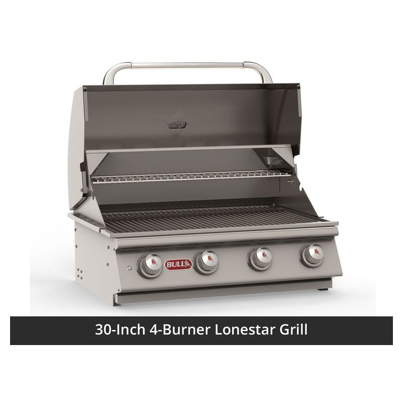 Bull 75-Inch Power Q Grill Island (Charcoal Base / White Granite Countertop)